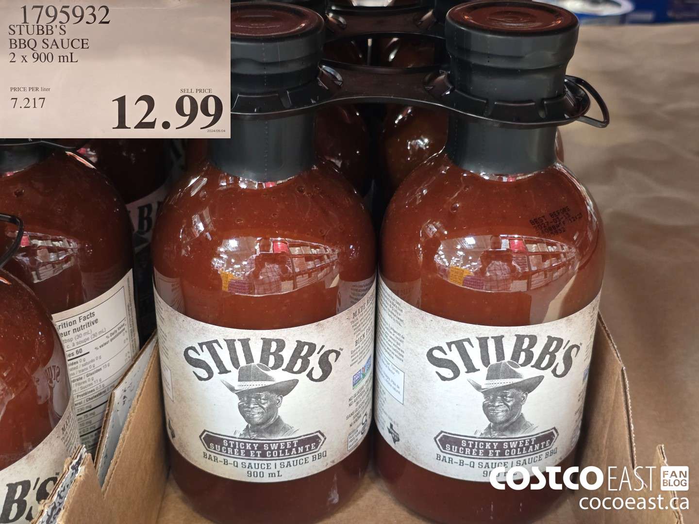 1795932 STUBB'S BBQ SAUCE 2 X 900 mL $12.99