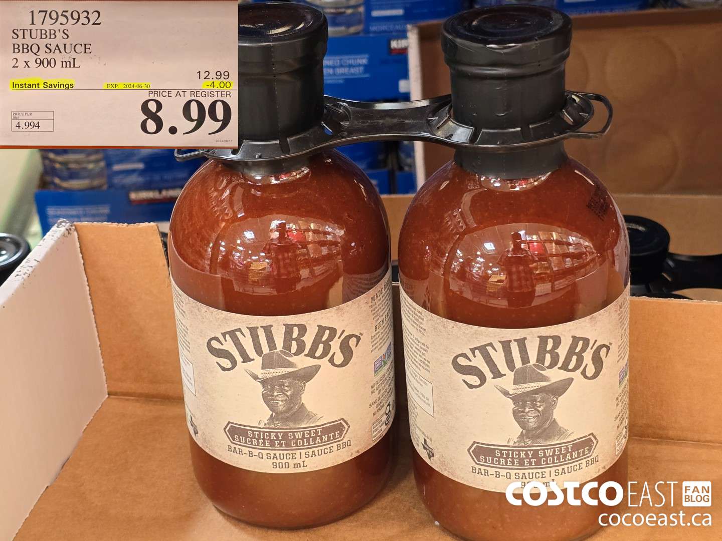 1795932 STUBB'S BBQ SAUCE 2 X 900 mL ($4.00 INSTANT SAVINGS EXPIRES ON 2024-06-30) $8.99