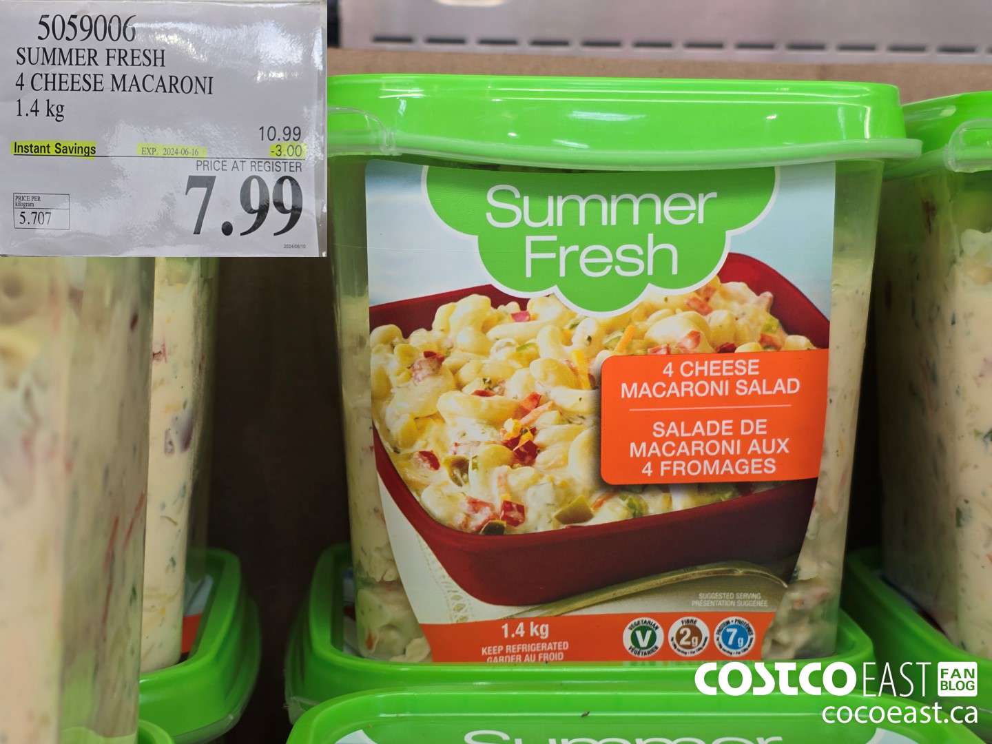 5059006 SUMMER FRESH 4 CHEESE MACARONI 1.4 kg ($3.00 INSTANT SAVINGS EXPIRES ON 2024-06-16) $7.99