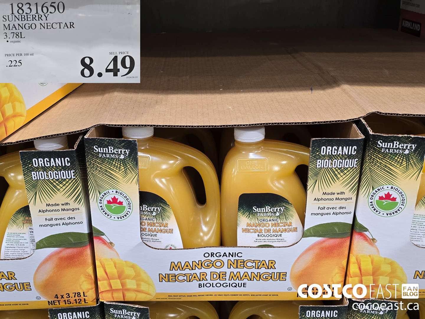 1831650 SUNBERRY MANGO NECTAR 3.78L $8.49