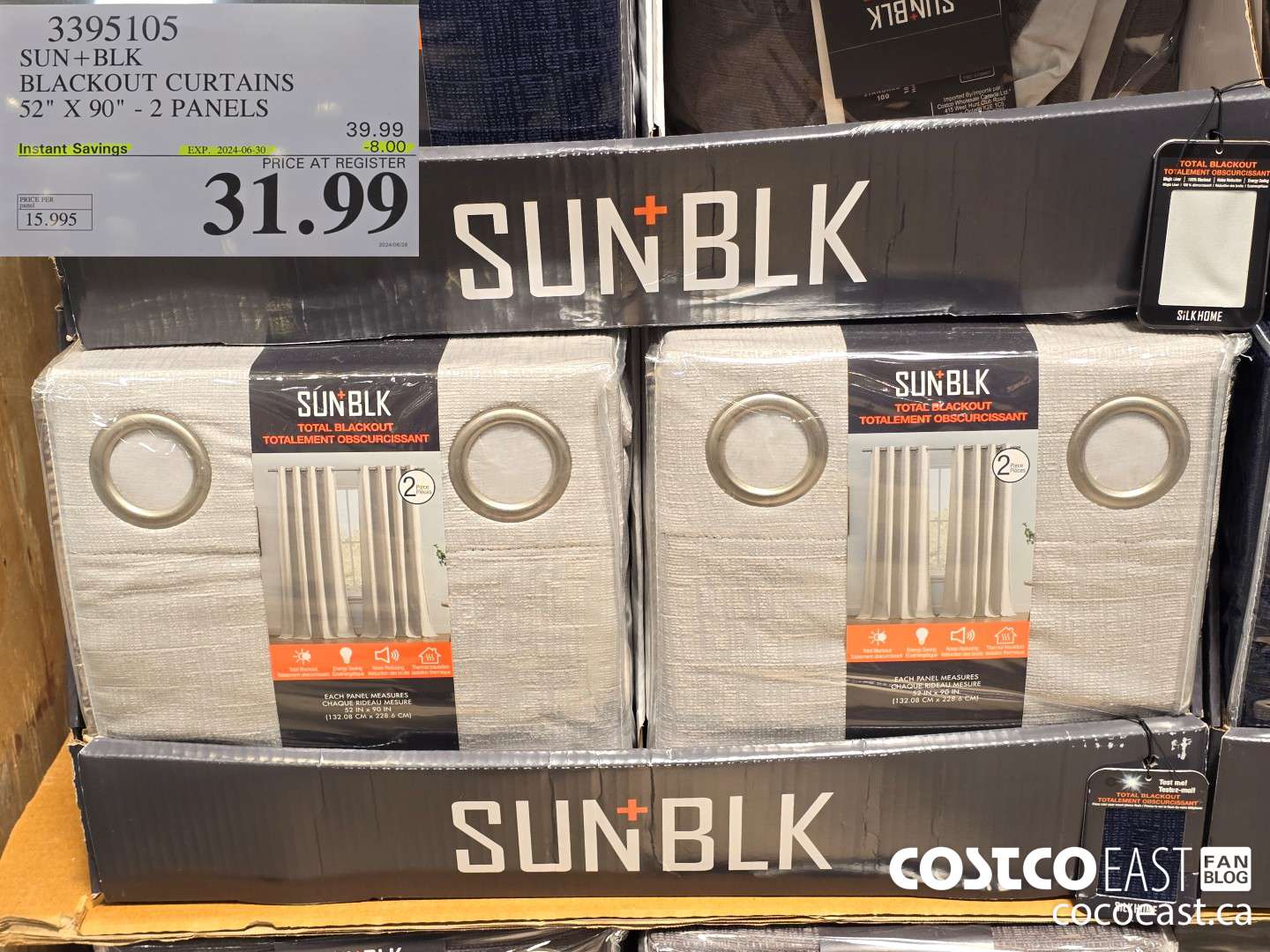 3395105 SUN+BLK BLACKOUT CURTAINS 52