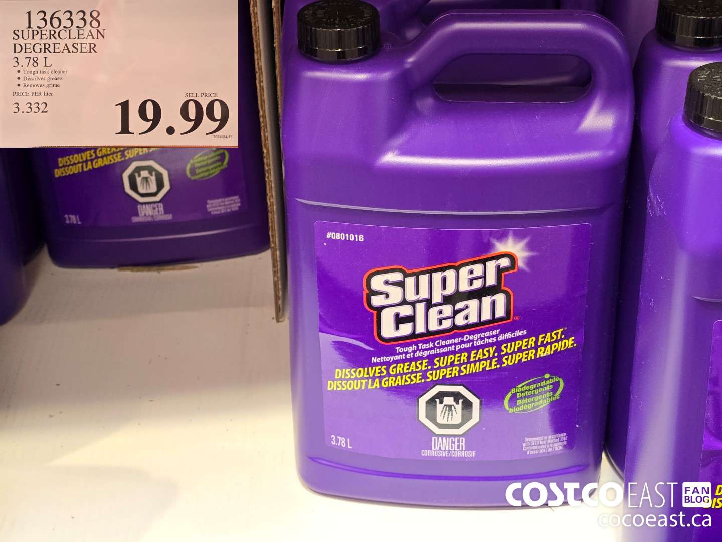 136338 SUPERCLEAN DEGREASER 3.78 L $19.99