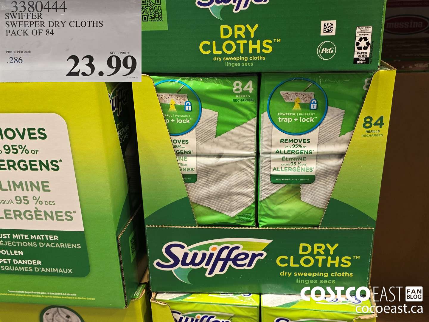 3380444 SWIFFER SWEEPER DRY CLOTHS PACK OF 84 $23.99