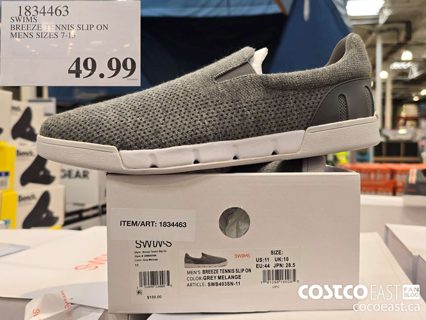 1834463 SWIMS BREEZE TENNIS SLIP ON MENS SIZES 7-13 $49.99