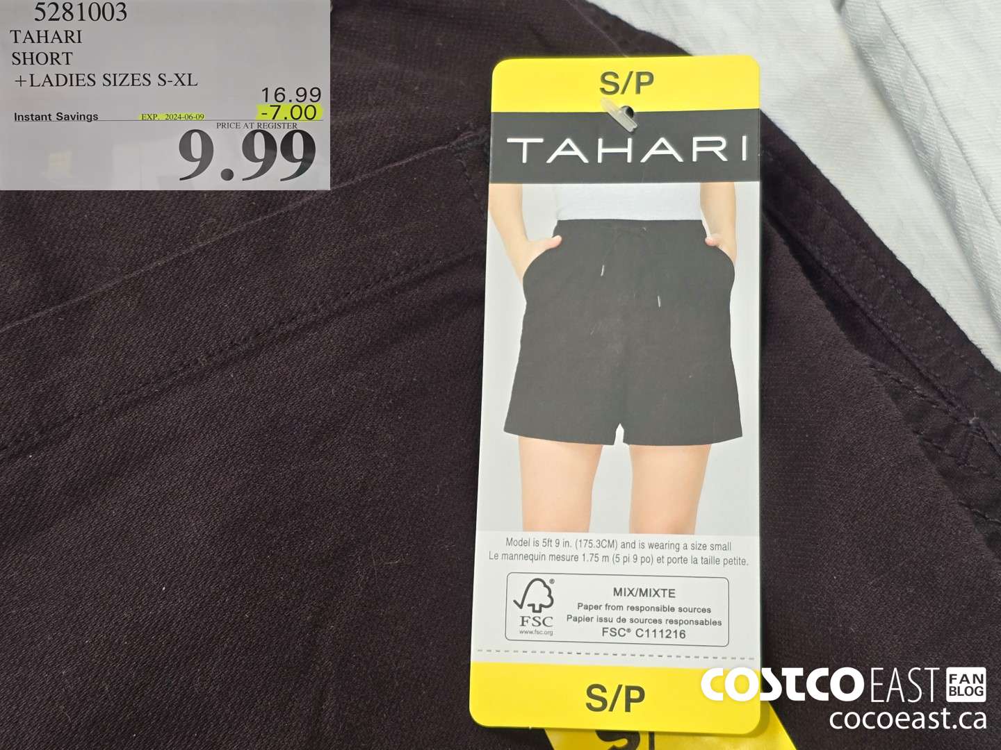 5281003 TAHARI SHORT +LADIES SIZES S-XL ($7.00 INSTANT SAVINGS EXPIRES ON 2024-06-09) $9.99