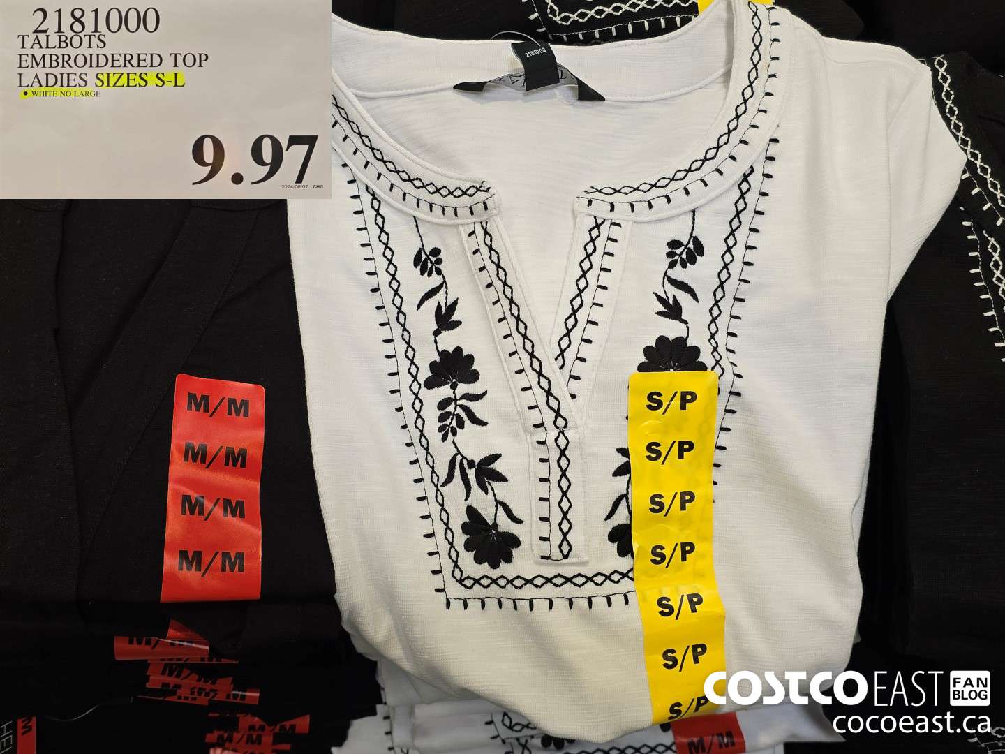 2181000 TALBOTS EMBROIDERED TOP LADIES SIZES S-XXL $9.97
