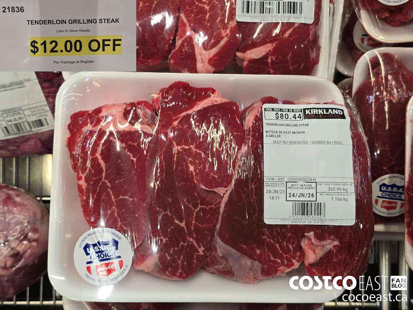 21836 TENDERLOIN GRILLING STEAK ($12.00 INSTANT SAVINGS)