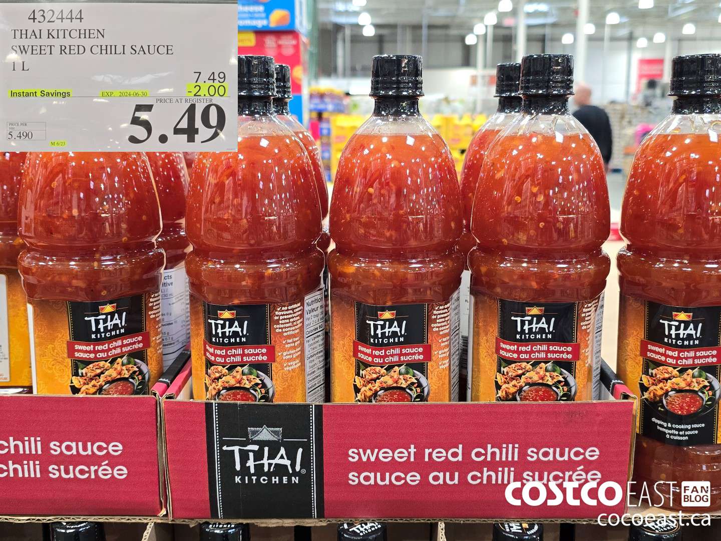 432444 THAI KITCHEN SWEET RED CHILI SAUCE 1 L ($2.00 INSTANT SAVINGS EXPIRES ON 2024-06-30) $5.49