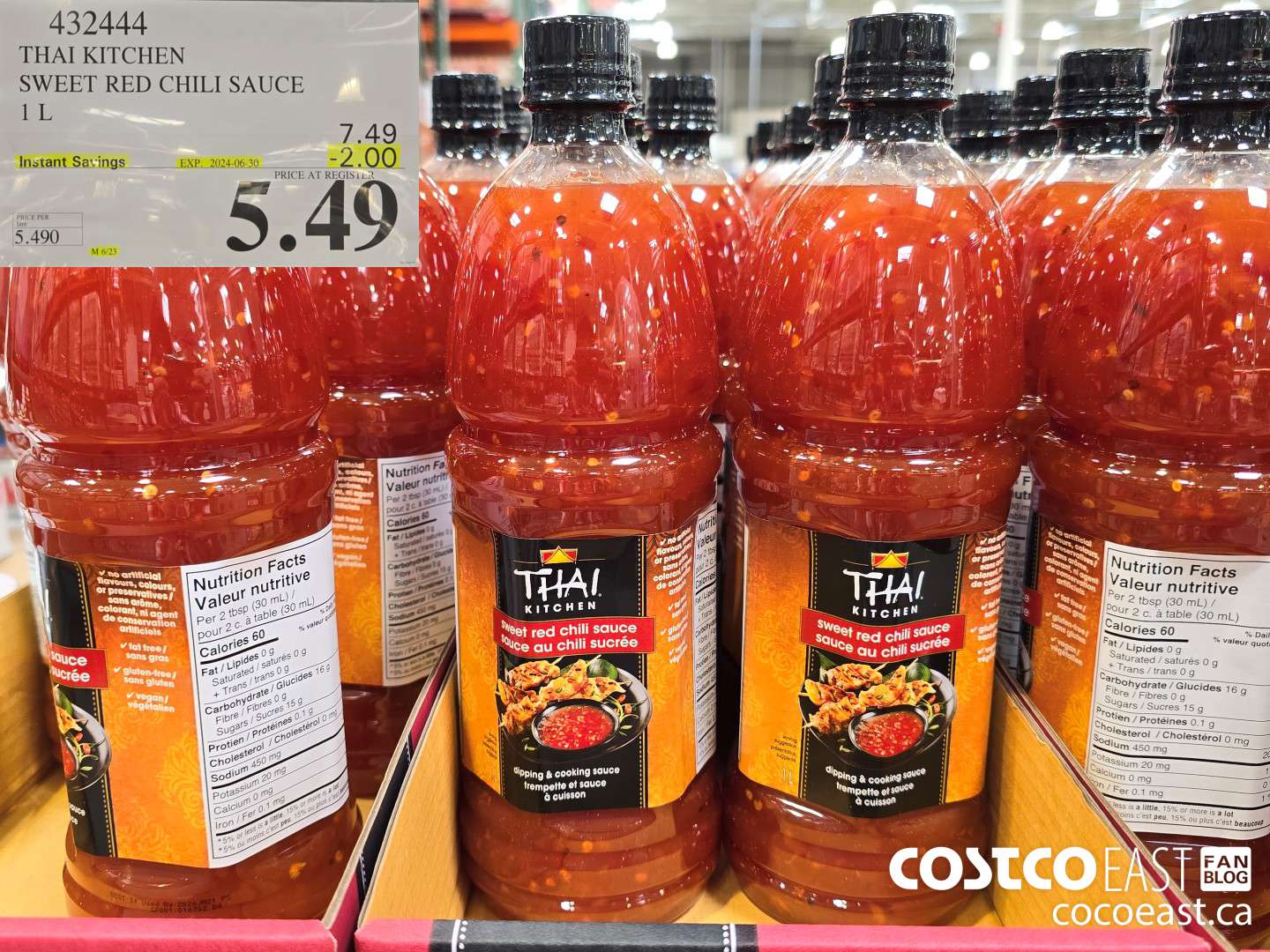 432444 THAI KITCHEN SWEET RED CHILI SAUCE 1 L ($2.00 INSTANT SAVINGS EXPIRES ON 2024-06-30) $5.49