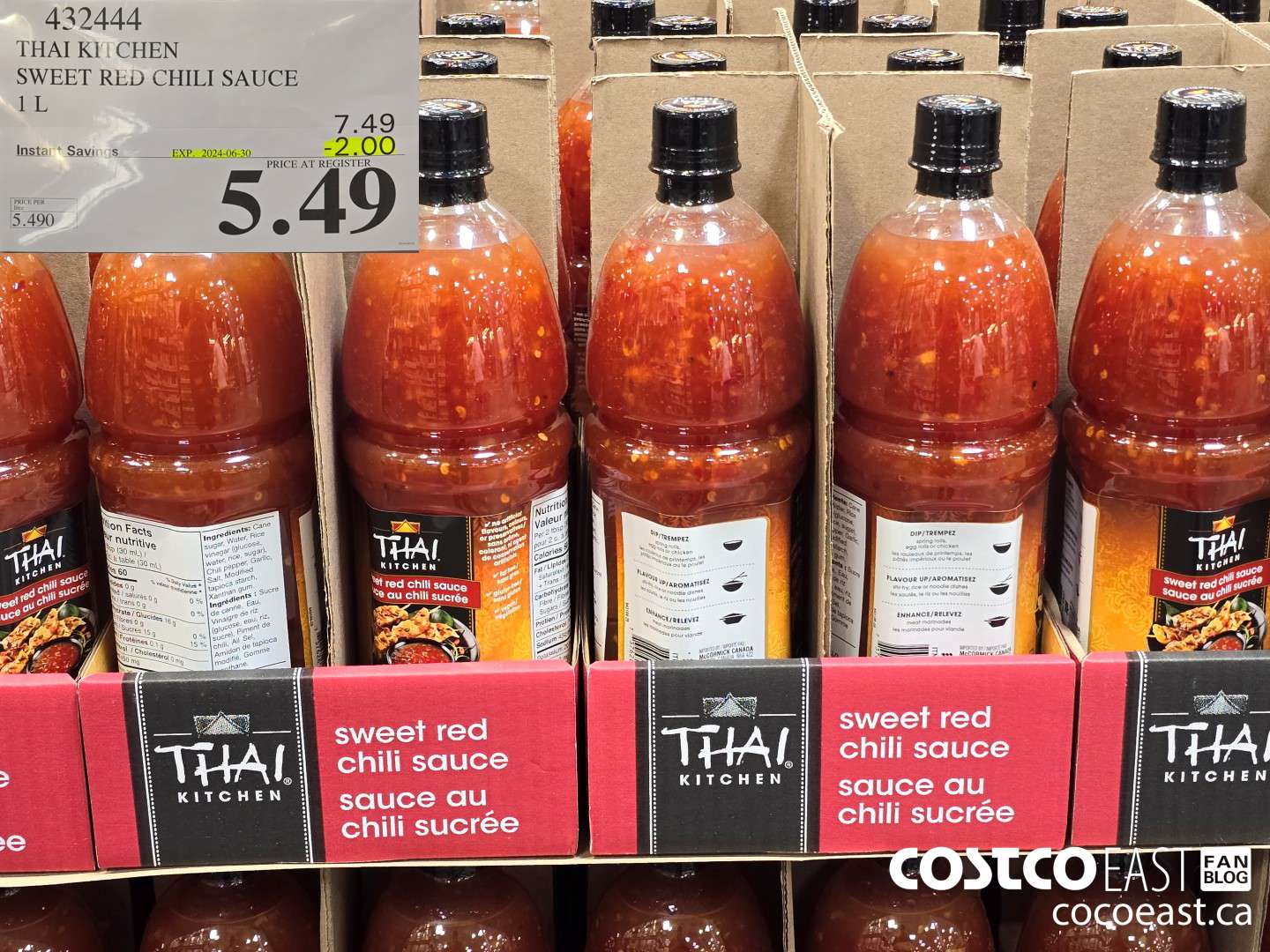 432444 THAI KITCHEN SWEET RED CHILI SAUCE 1 L ($2.00 INSTANT SAVINGS EXPIRES ON 2024-06-30) $5.49