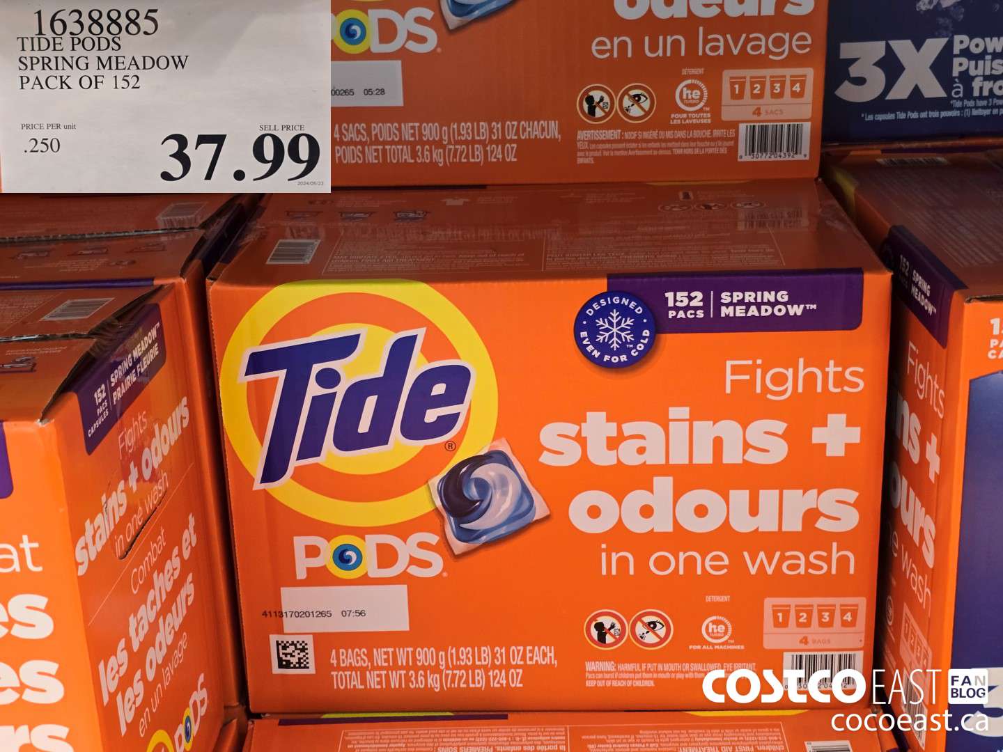 1638885 TIDE PODS SPRING MEADOW PACK OF 152 $37.89