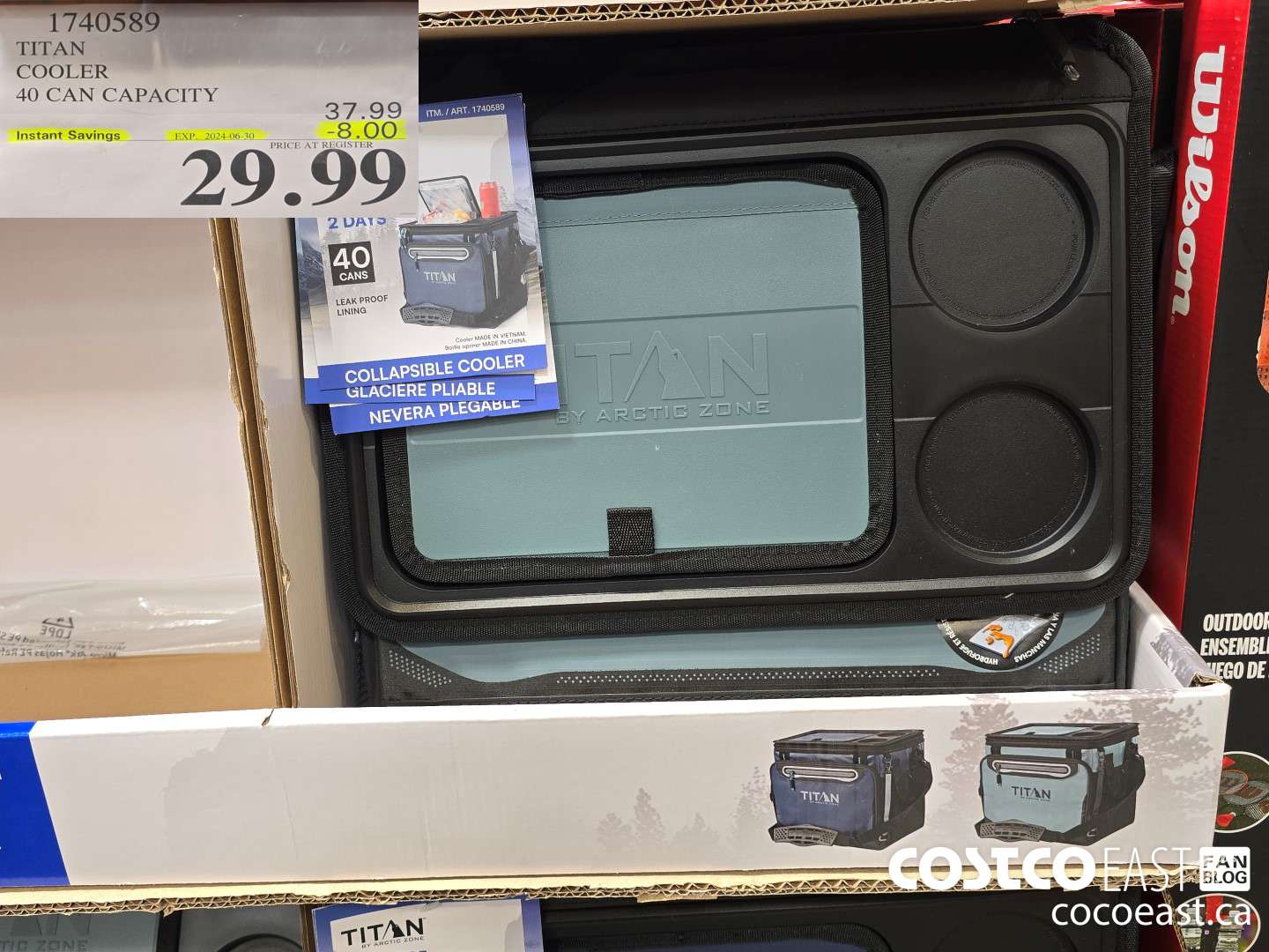 1740589 TITAN COOLER 40 CAN CAPACITY ($8.00 INSTANT SAVINGS EXPIRES ON 2024-06-30) $29.99