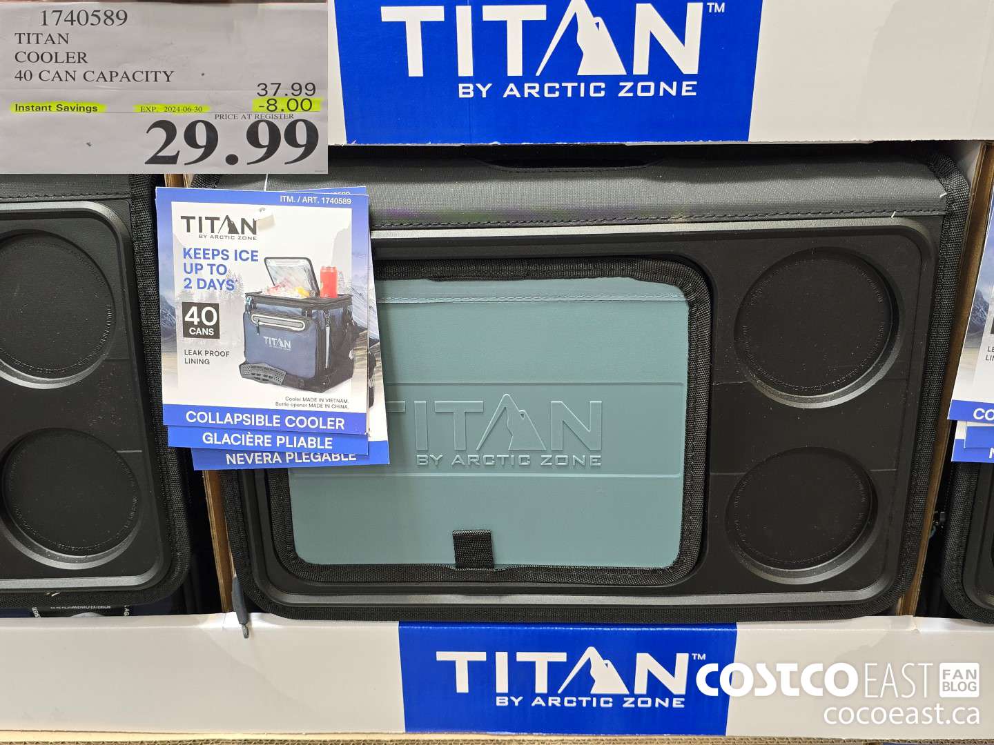 1740589 TITAN COOLER 40 CAN CAPACITY ($8.00 INSTANT SAVINGS EXPIRES ON 2024-06-30) $29.99