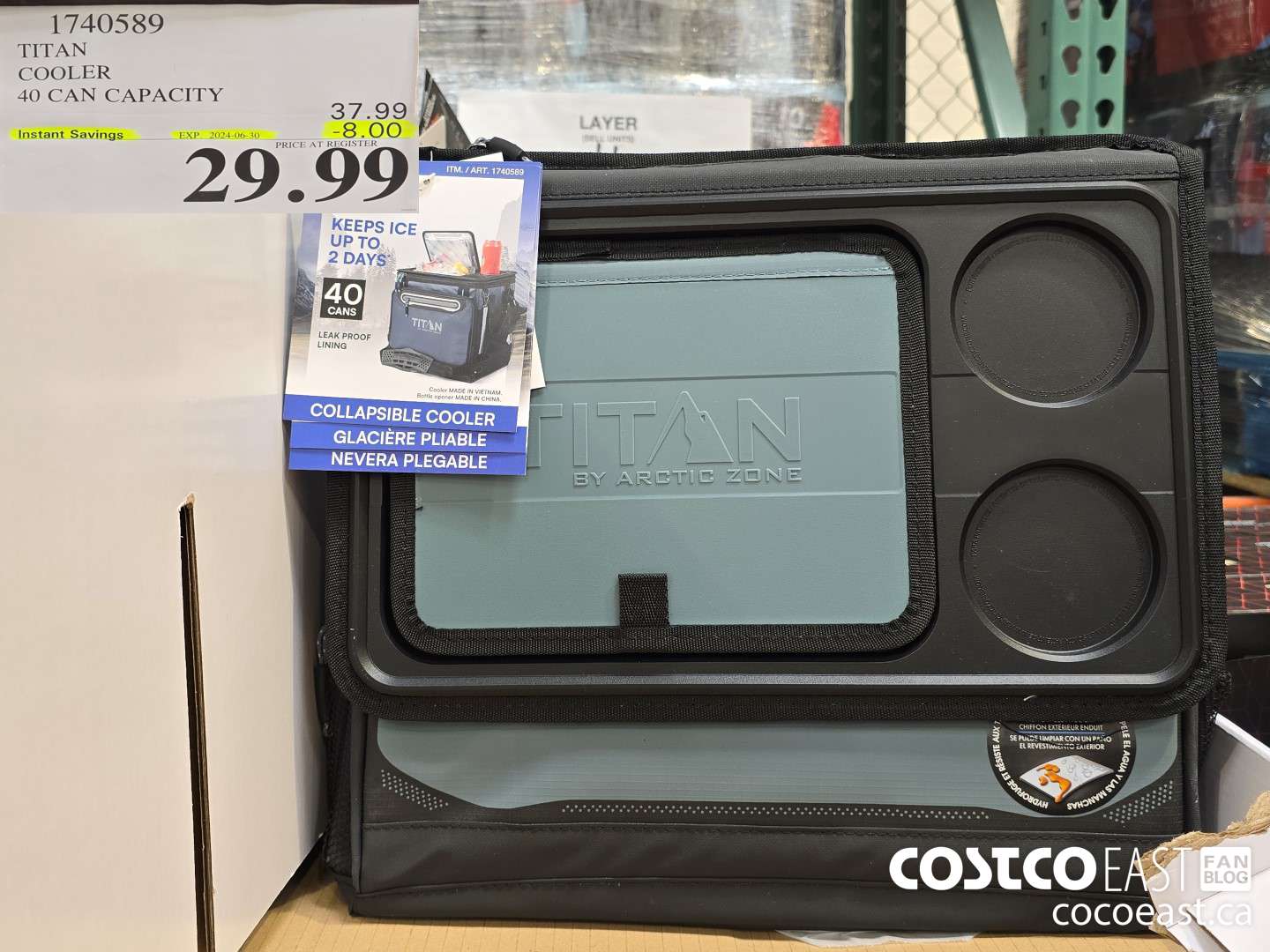 1740589 TITAN COOLER 40 CAN CAPACITY ($8.00 INSTANT SAVINGS EXPIRES ON 2024-06-30) $29.99