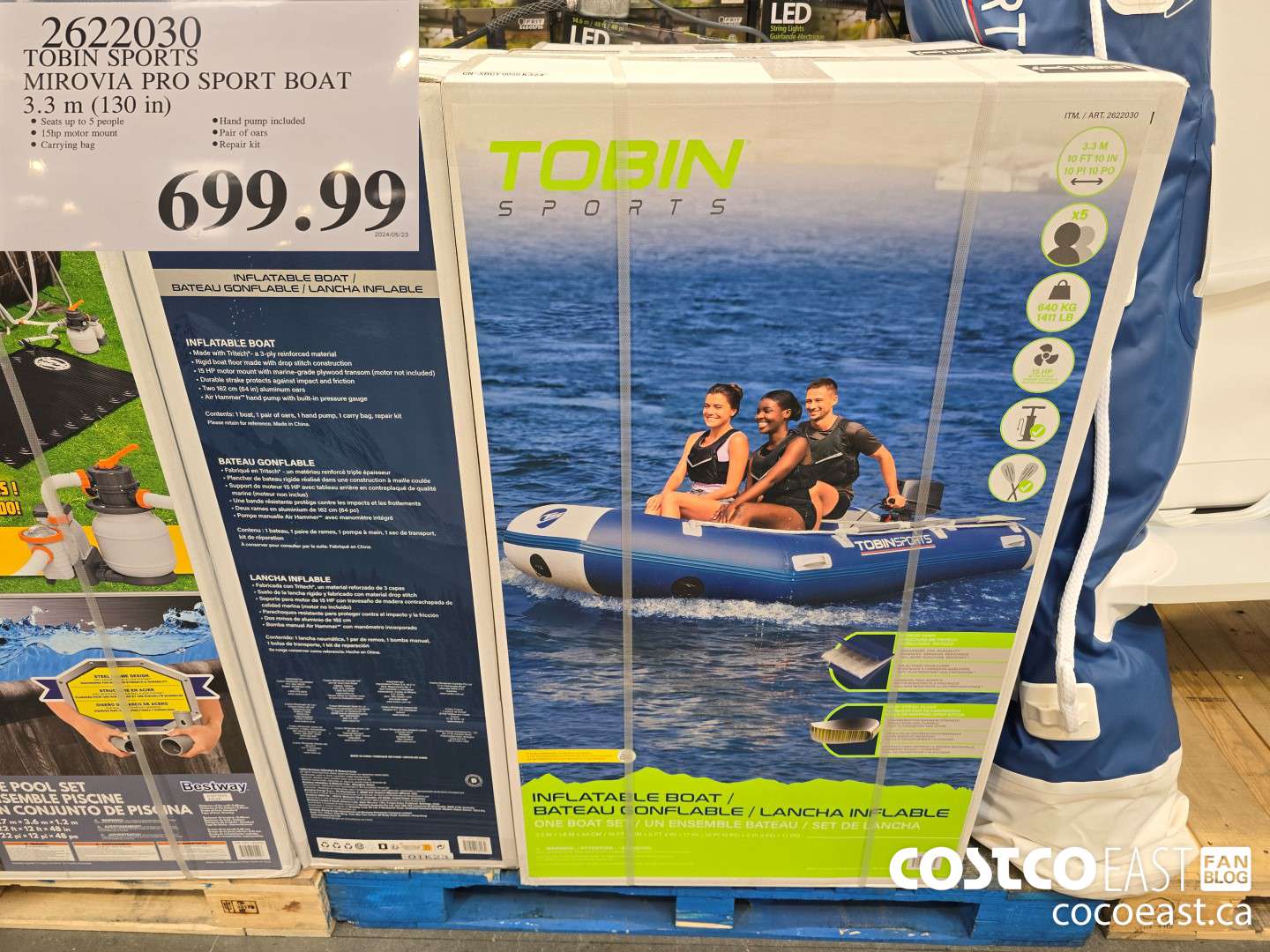 2622030 TOBIN SPORTS MIROVIA PRO SPORT BOAT 3.3m (130 in) $699.99