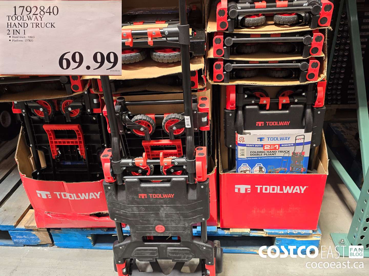 1792840 TOOLWAY HAND TRUCK 2 IN 1 $69.99