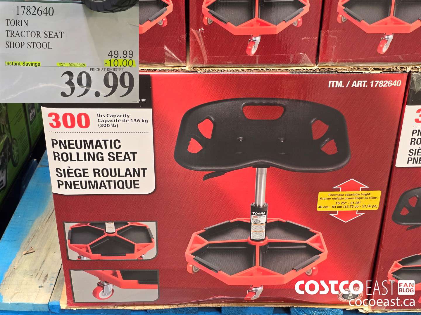 1782640 TORIN TRACTOR SEAT SHOP STOOL ($10.00 INSTANT SAVINGS EXPIRES ON 2024-06-09) $39.99