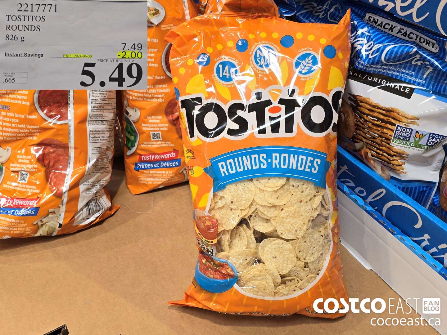 2217771 TOSTITOS ROUNDS 826 g 224-06-30 ($2.00 INSTANT SAVINGS EXPIRES ON 2024-06-30) $5.49