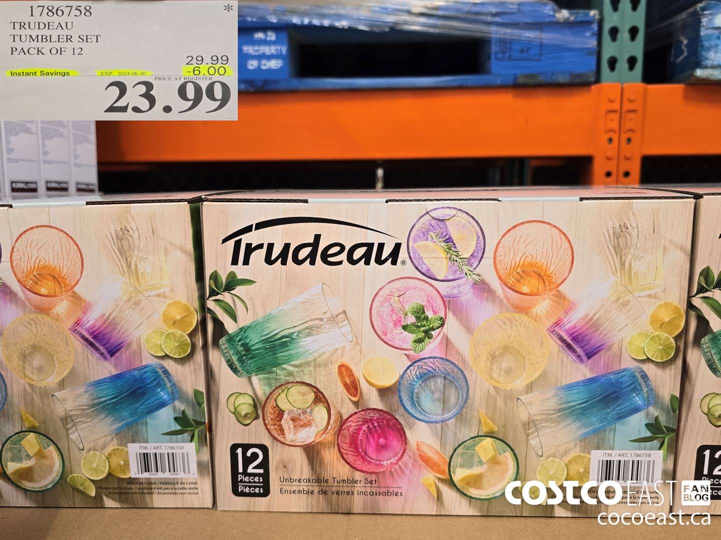 1786758 TRUDEAU TUMBLER SET PACK OF 12 ($6.00 INSTANT SAVINGS EXPIRES ON 2024-06-30) $23.99
