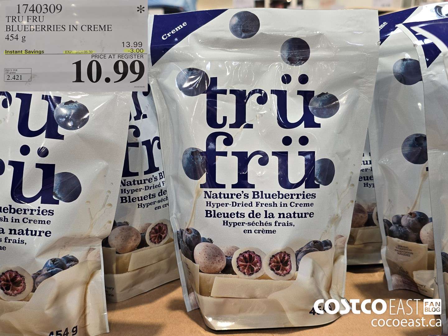 1740309 TRU FRU BLUEBERRIES IN CREME 454 G ($3.00 INSTANT SAVINGS EXPIRES ON 2024-06-30) $10.99