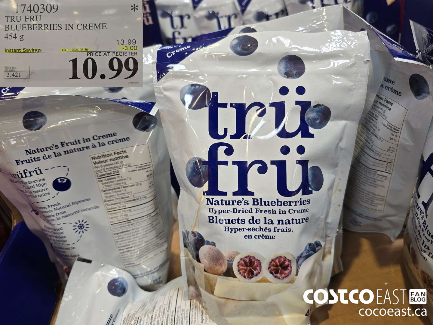 1740309 TRU FRU BLUEBERRIES IN CREME 454 G ($3.00 INSTANT SAVINGS EXPIRES ON 2024-06-30) $10.99