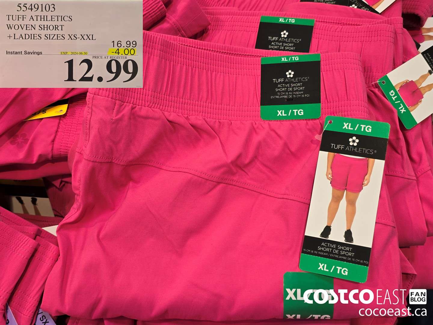 5549103 TUFF ATHLETICS WOVEN SHORT +LADIES SIZES XS-XXL ($4.00 INSTANT SAVINGS EXPIRES ON 2024-06-30) $12.99