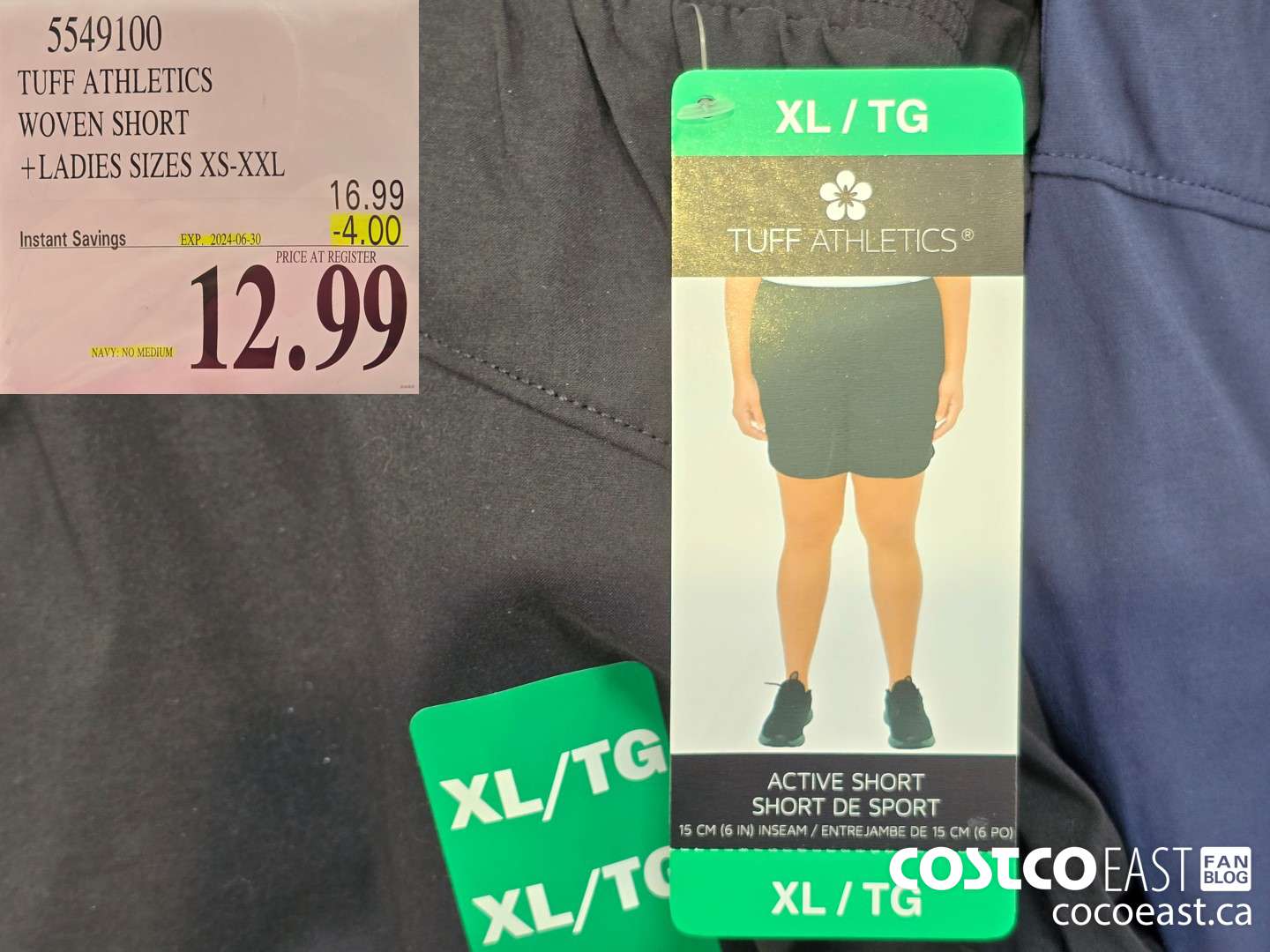 5549100 TUFF ATHLETICS WOVEN SHORT +LADIES SIZES XS-XXL ($4.00 INSTANT SAVINGS EXPIRES ON 2024-06-30) $12.99