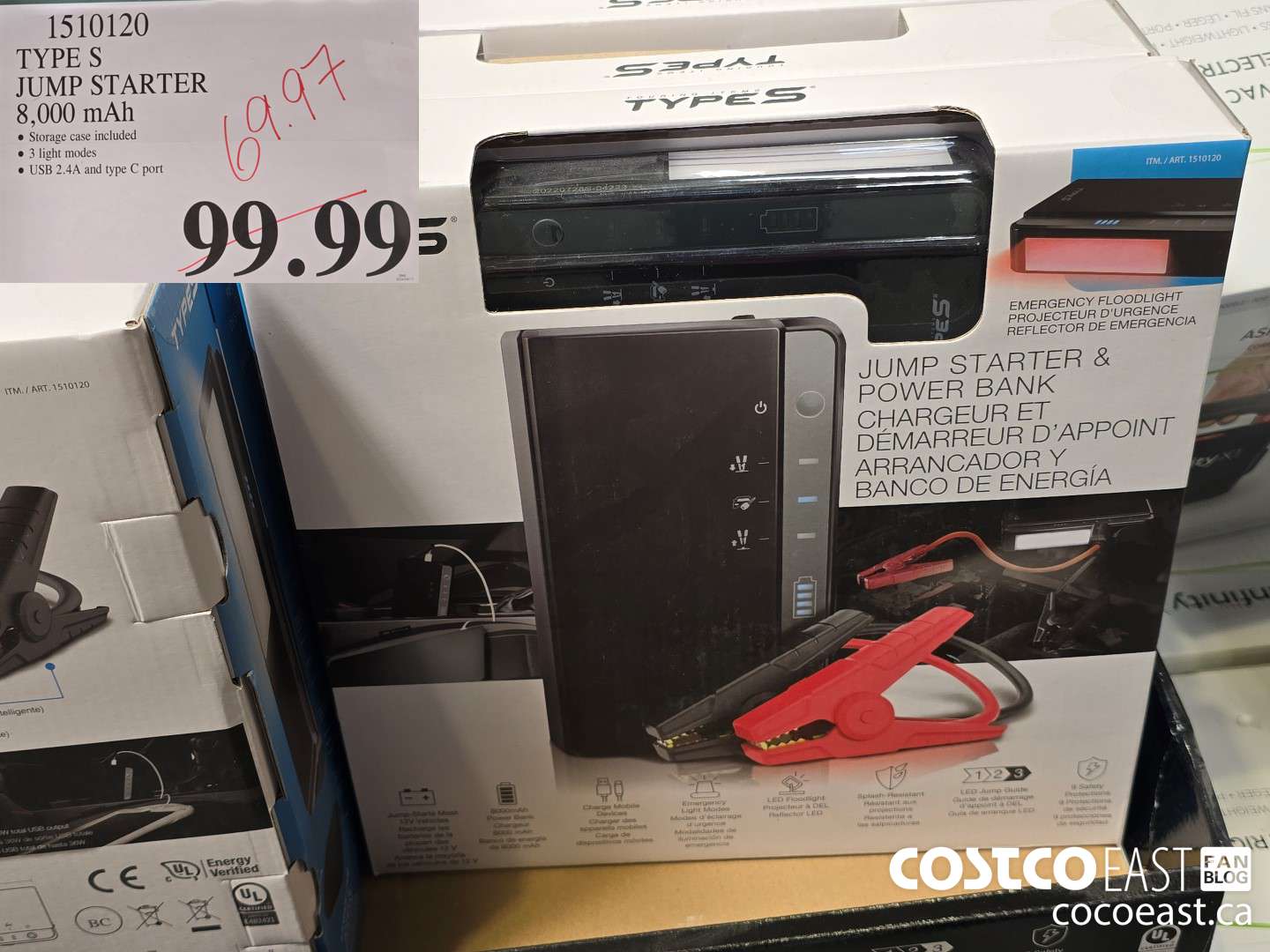 1510120 TYPE S JUMP STARTER 8,000 MAH $69.97