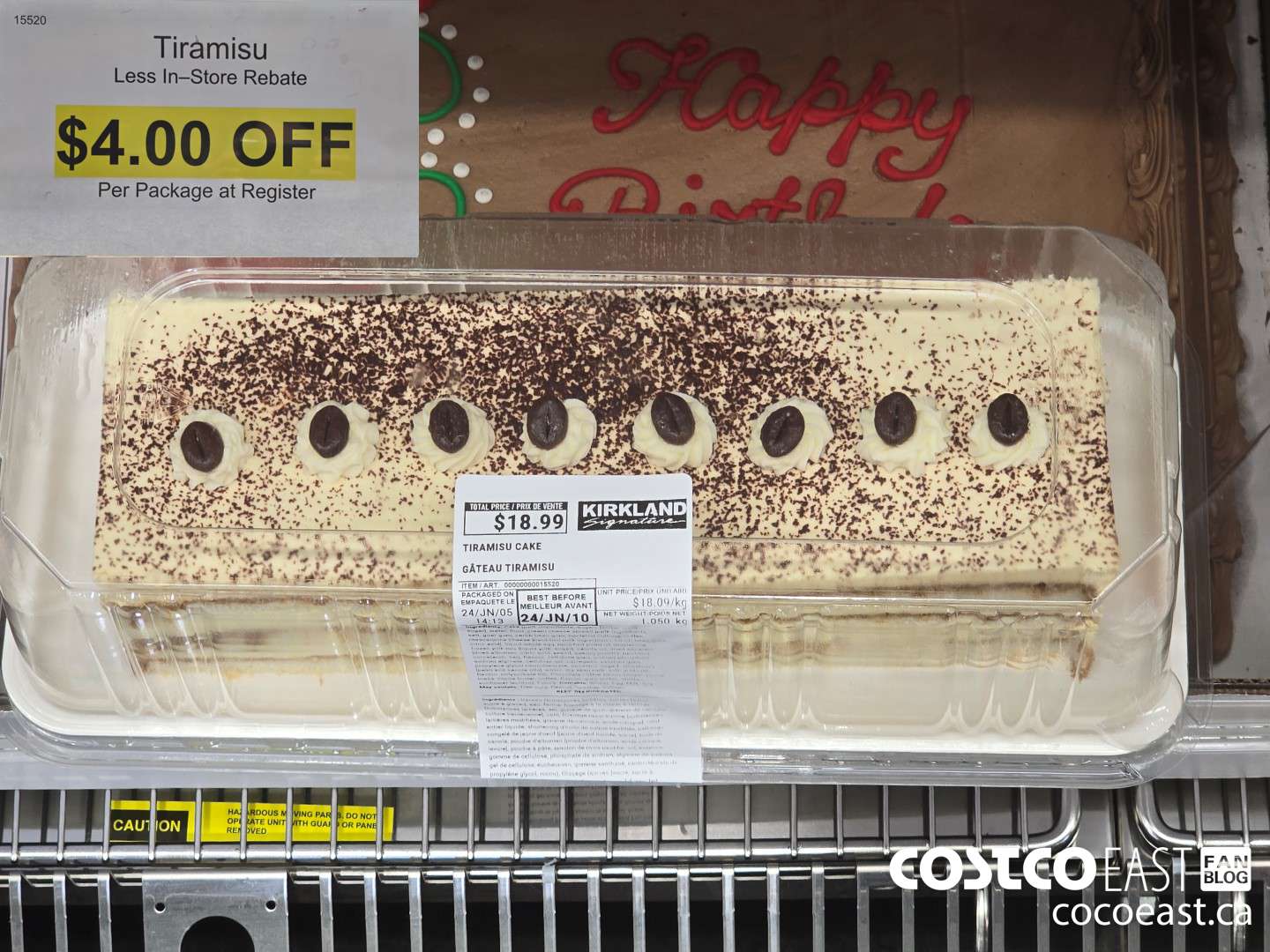 15520 Tiramisu Cake Less In—Store Rebate ($4.00 INSTANT SAVINGS)