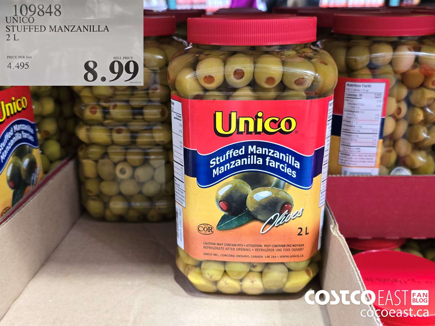 109848 UNICO STUFFED MANZANILLA 2 L $8.99