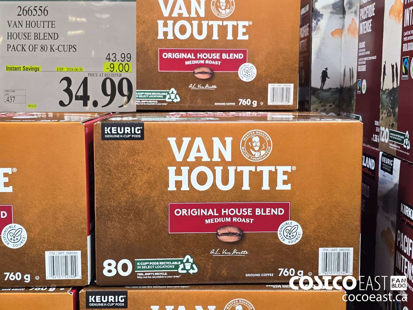 266556 VAN HOUTTE HOUSE BLEND PACK OF 80 K-CUPS ($9.00 INSTANT SAVINGS EXPIRES ON 2024-06-30) $34.99