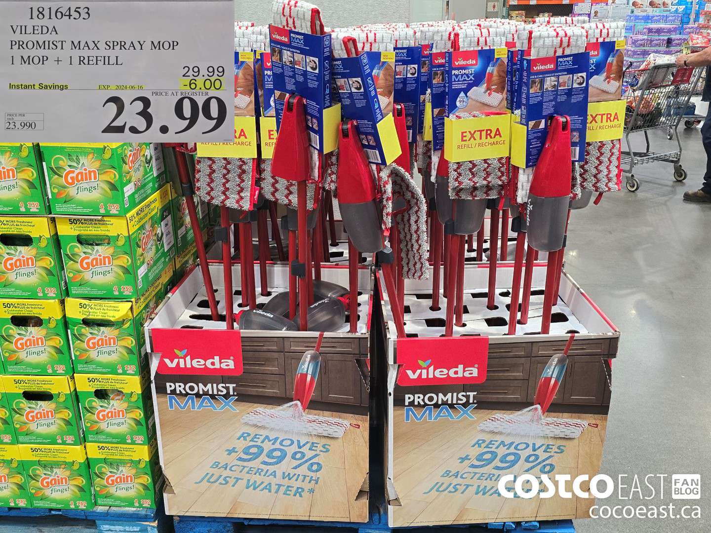 1816453 VILEDA PROMIST MAX SPRAY MOP 1 MOP + 1 REFILL ($6.00 INSTANT SAVINGS EXPIRES ON 2024-06-16) $23.99