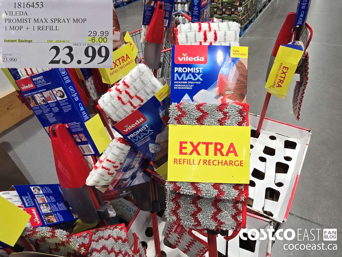 1816453 VILEDA PROMIST MAX SPRAY MOP 1 MOP + 1 REFILL ($6.00 INSTANT SAVINGS EXPIRES ON 2024-06-16) $23.99