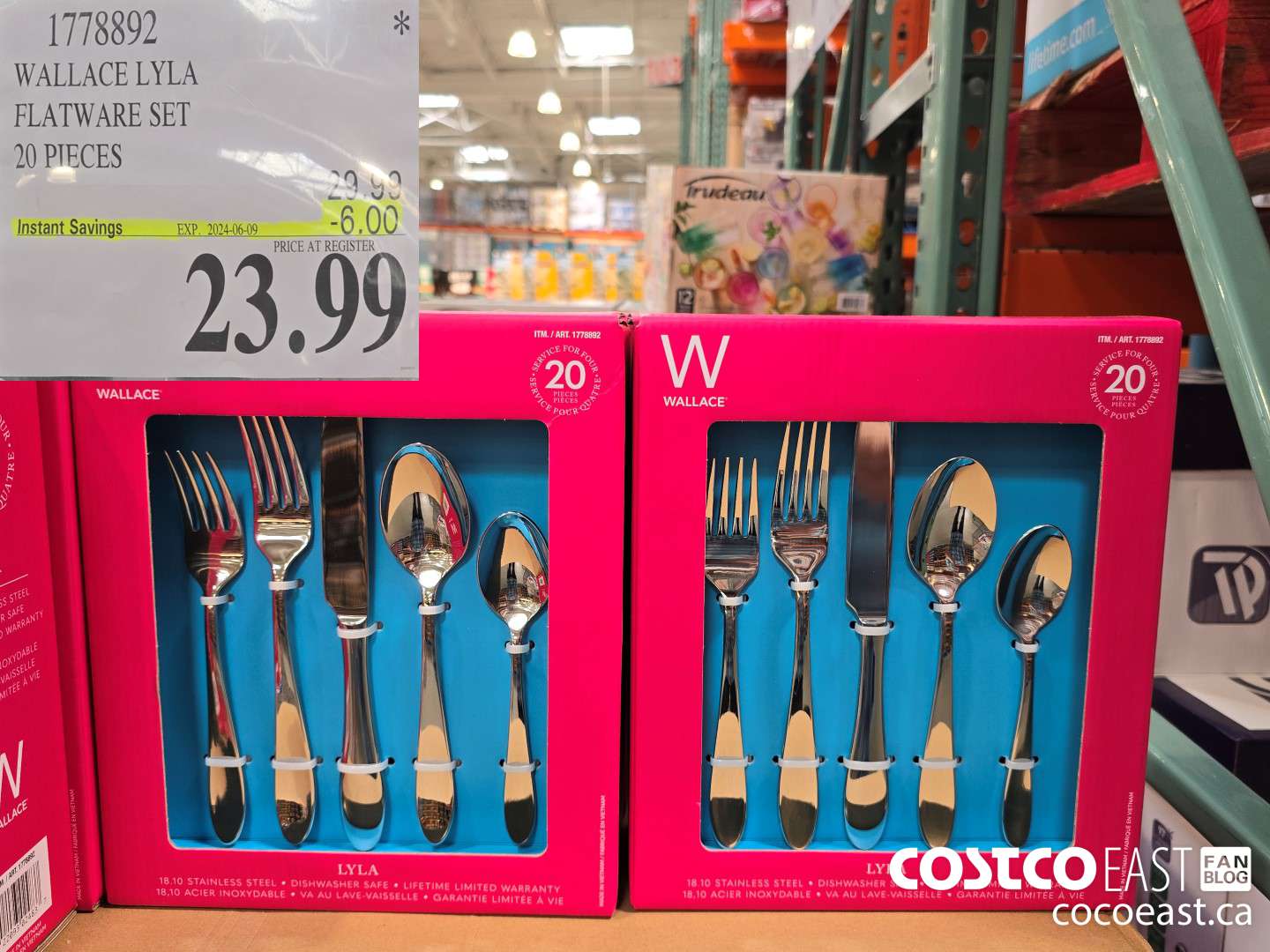 1778892 WALLACE LYLA FLATWARE SET 20 PIECES ($6.00 INSTANT SAVINGS EXPIRES ON 2024-06-09) $23.99