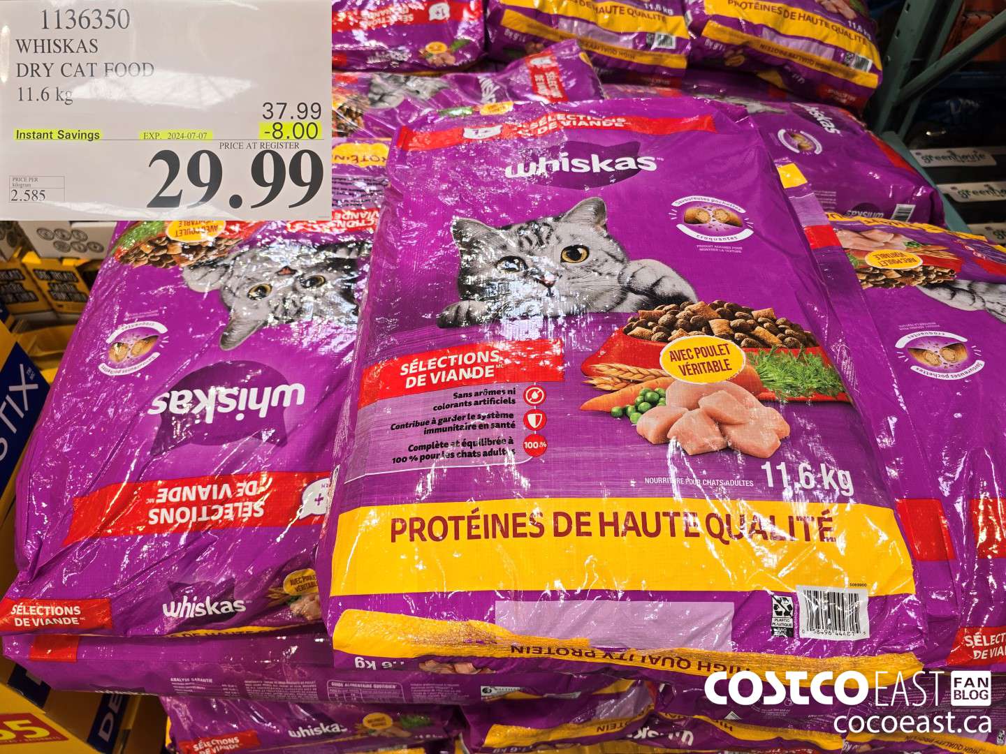 1136350 WHISKAS DRY CAT FOOD 11.6 kg ($8.00 INSTANT SAVINGS EXPIRES ON 2024-07-07) $29.99