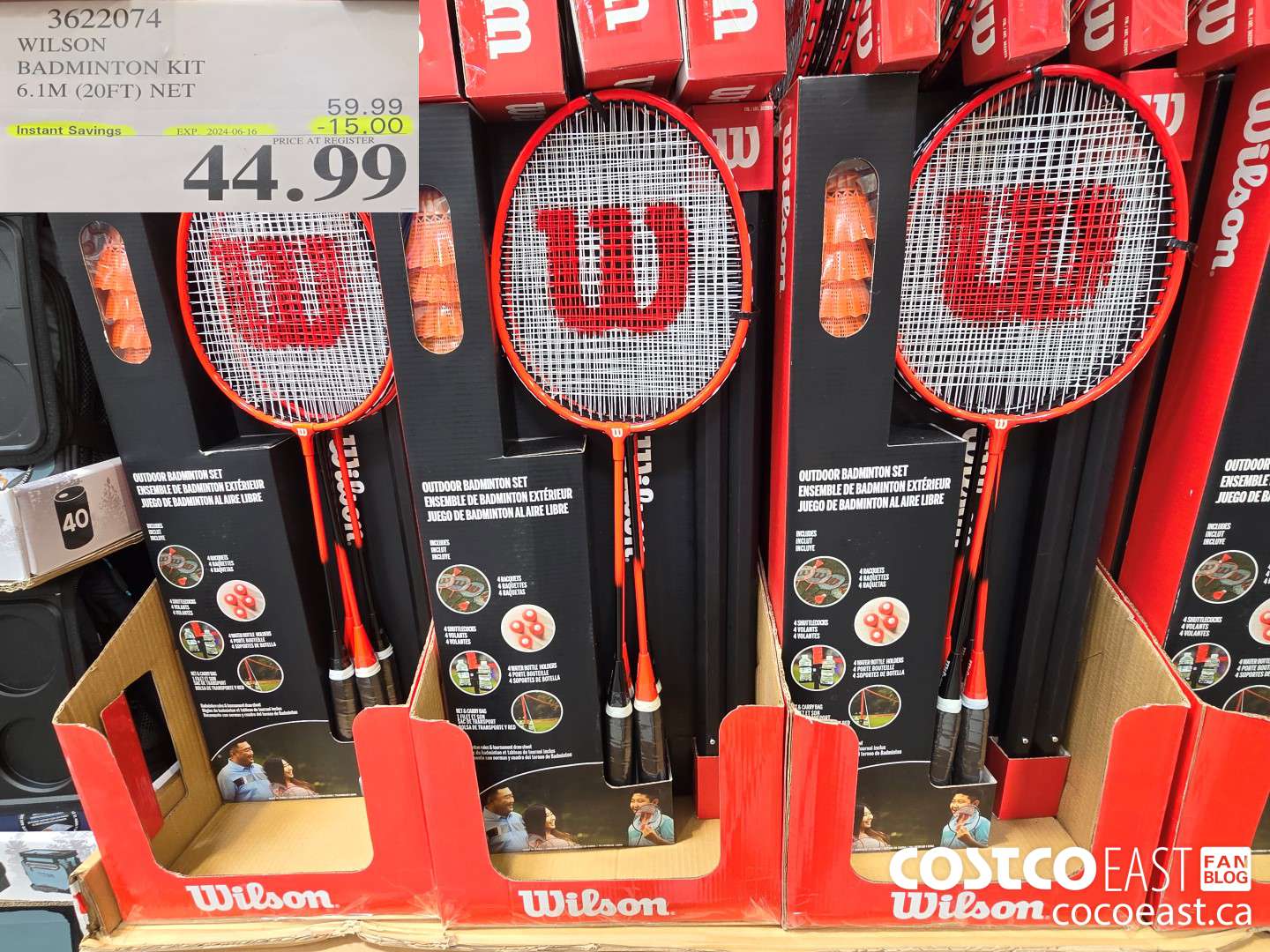 3622074 WILSON BADMINTON KIT 6.1 M (20FT) NET ($15.00 INSTANT SAVINGS EXPIRES ON 2024-06-16) $44.99