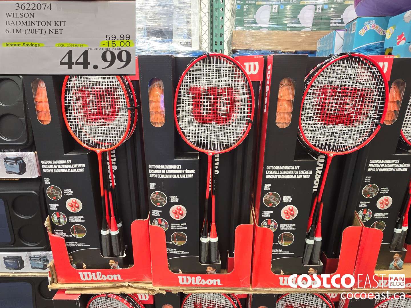 3622074 WILSON BADMINTON KIT 6.1 M (20FT) NET ($15.00 INSTANT SAVINGS EXPIRES ON 2024-06-16) $44.99