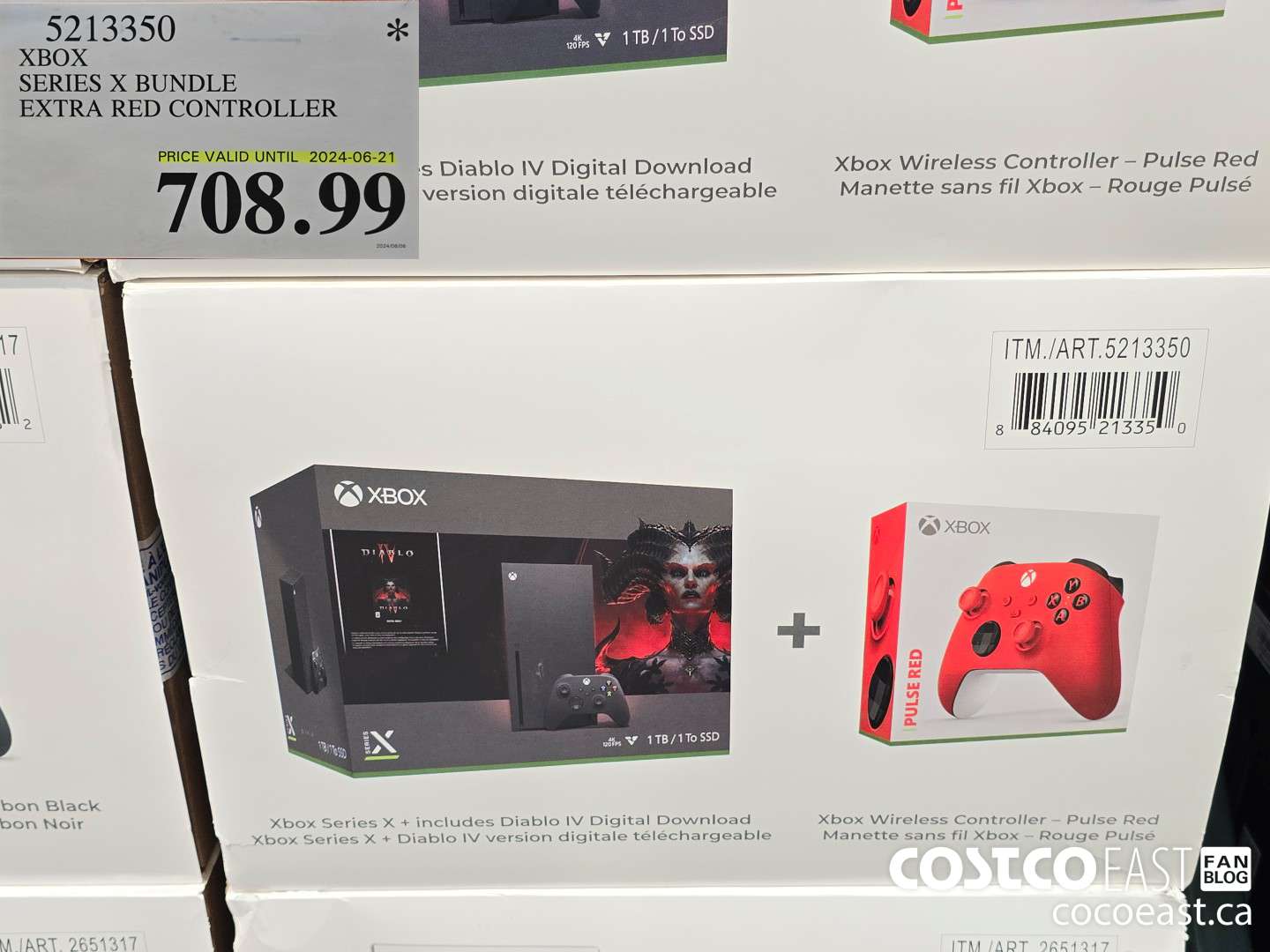 5213350 XBOX SERIES X BUNDLE EXTRA RED CONTROLLER $708.99