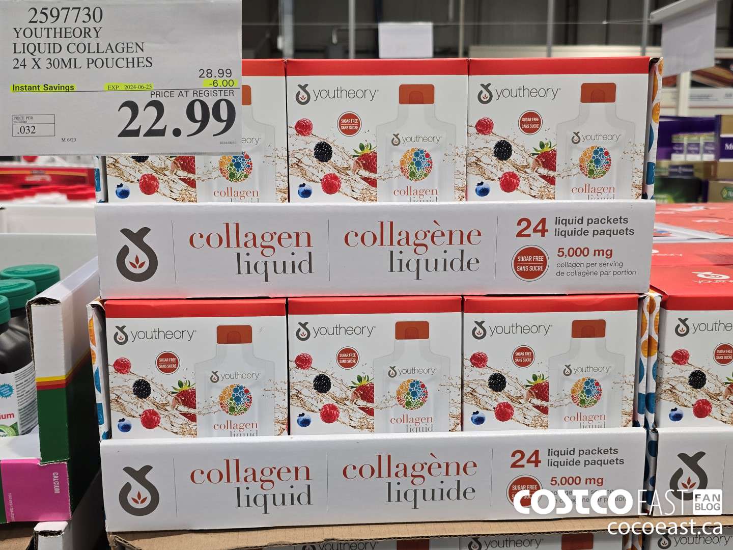 2597730 YOUTHEORY LIQUID COLLAGEN 24 X 30ML POUCHES ($6.00 INSTANT SAVINGS EXPIRES ON 2024-06-23) $22.99