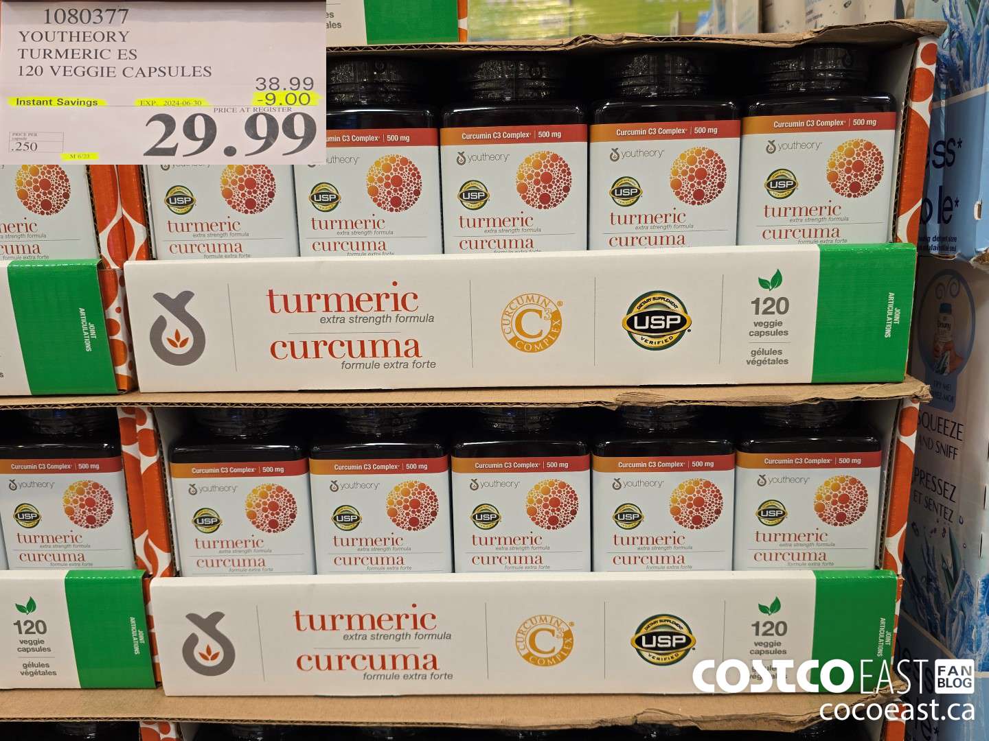 1080377 YOUTHEORY TUMERIC ES 120 VEGGIE CAPSULES ($9.00 INSTANT SAVINGS EXPIRES ON 2024-06-30) $29.99