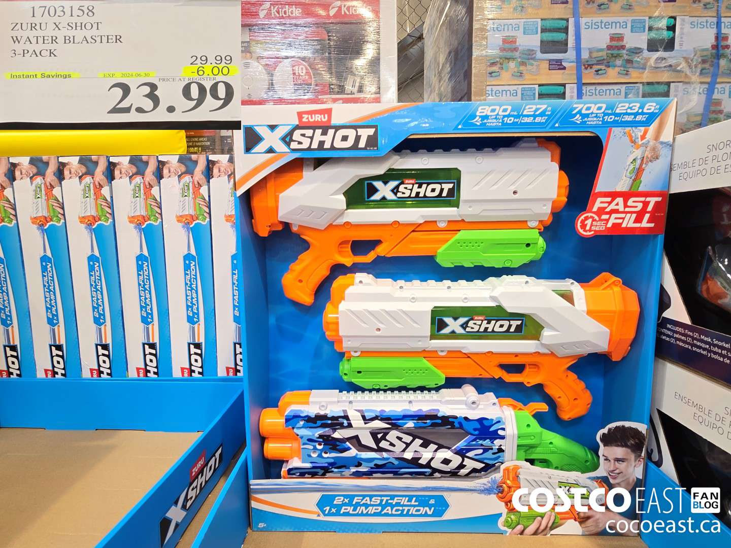 1703158 ZURU X-SHOT WATER BLASTER 3-PACK ($6.00 INSTANT SAVINGS EXPIRES ON 2024-06-30) $23.99