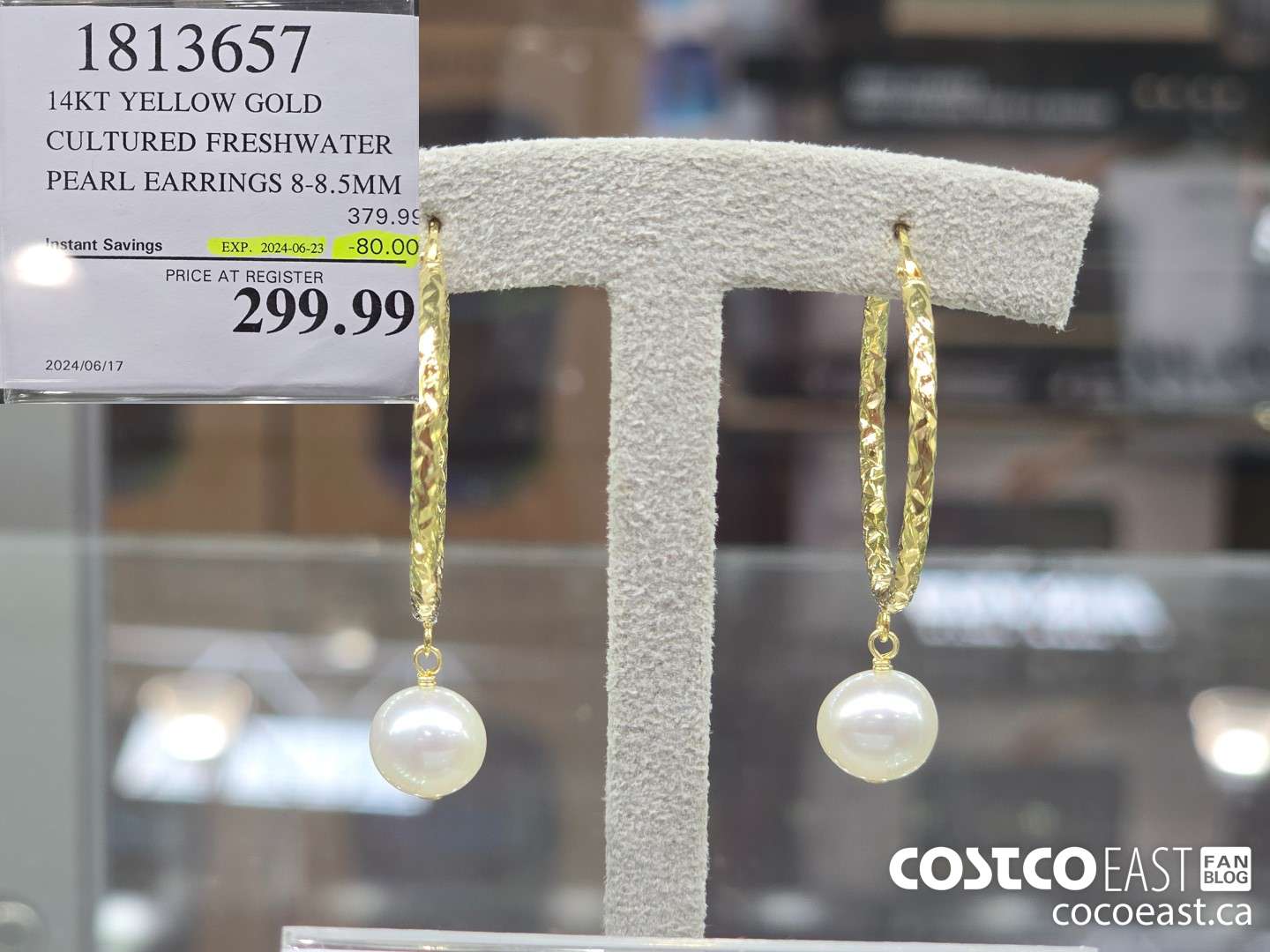 1813657 l4KT YELLOW GOLD CULTURED FRESHWATER PEARL EARRINGS 8-8.5MM ($80.00 INSTANT SAVINGS EXPIRES ON 2024-06-23) $299.99