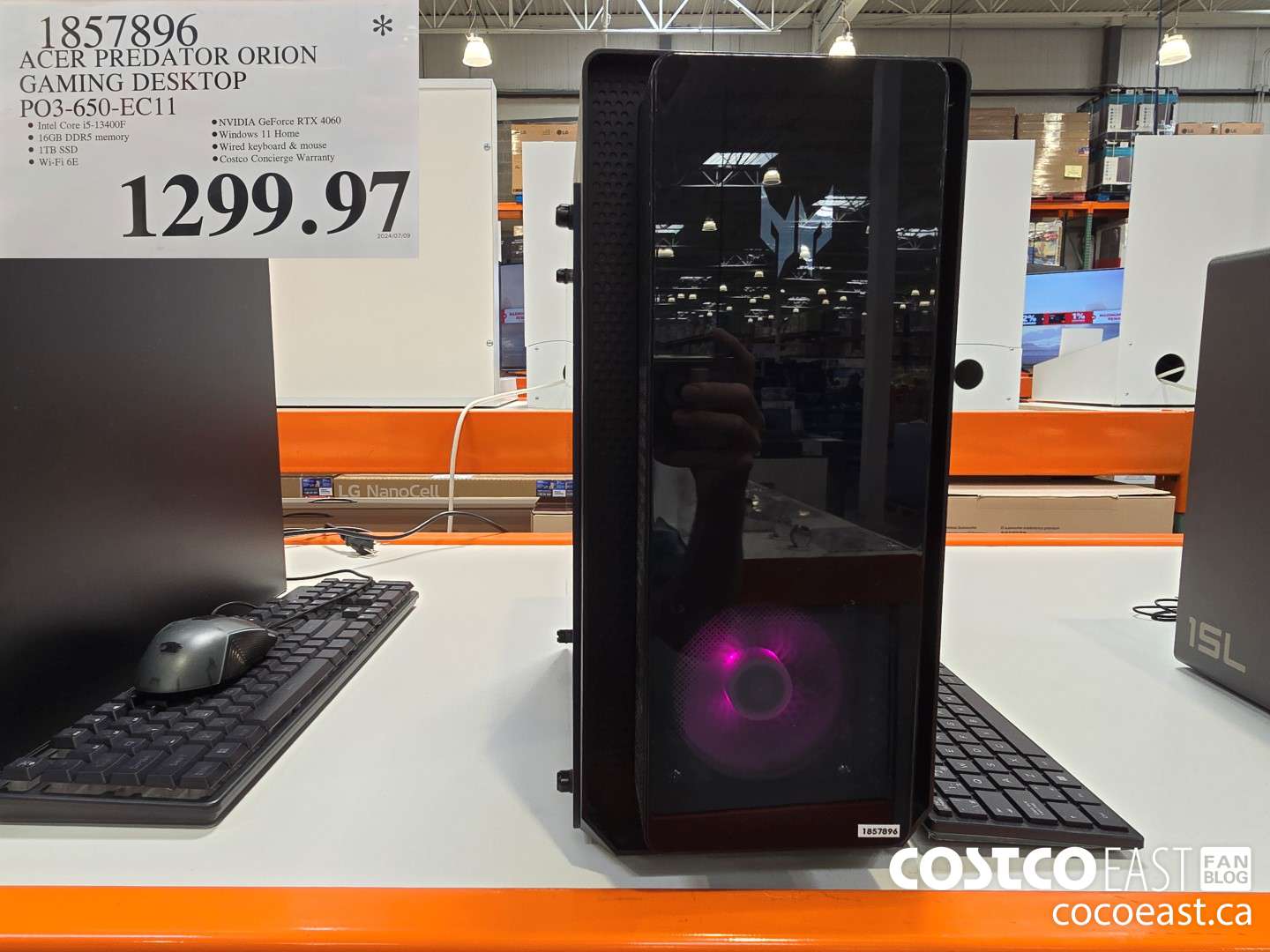 1857896 ACER PREDATOR ORION GAMING DESKTOP PO3-650-EC11 $1299.97