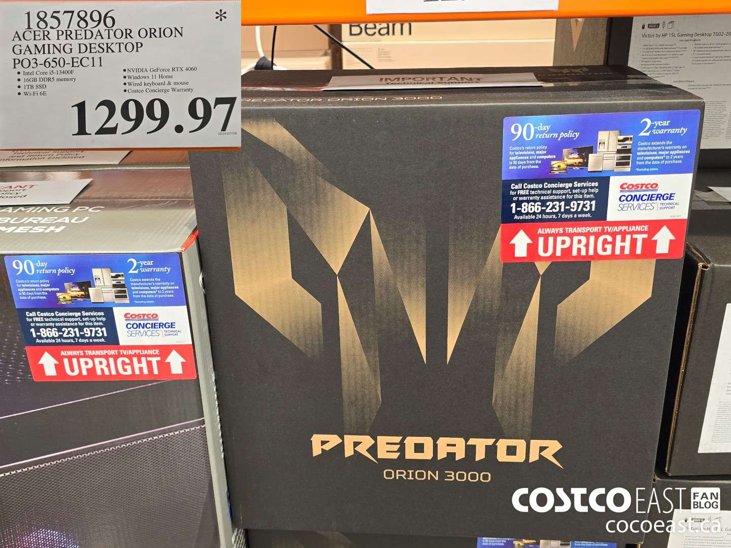 1857896 ACER PREDATOR ORION GAMING DESKTOP PO3-650-EC11 $1299.97