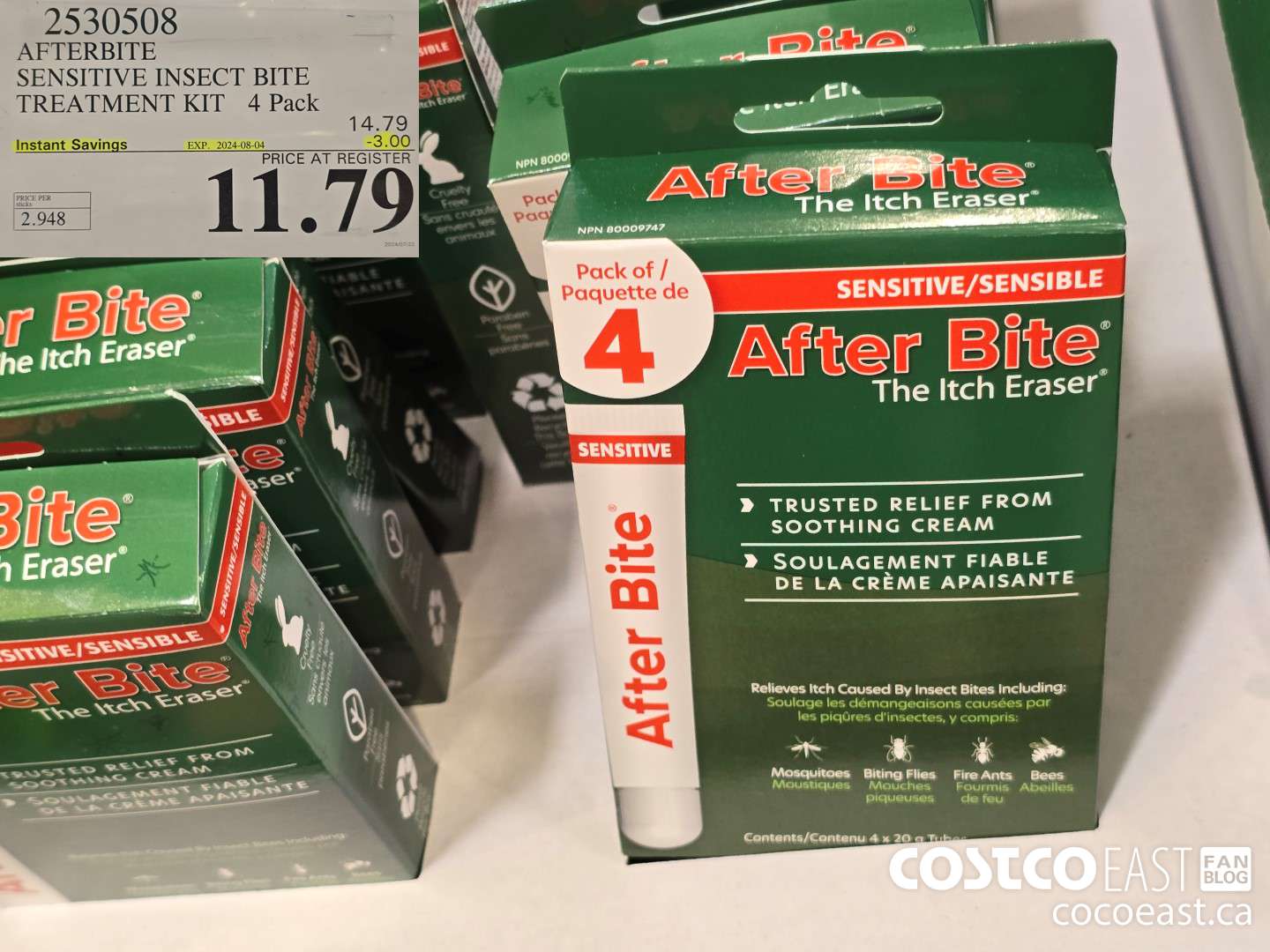 2530508 AFTERBITE SENSITIVE INSECT BITE TREATMENT KIT 4 Pack ($3.00 INSTANT SAVINGS EXPIRES ON 2024-08-04) $11.79