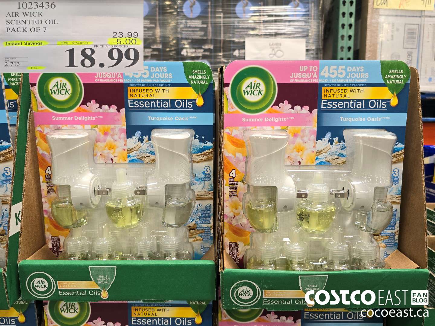 1023436 AIR WICK SCENTED OIL PACK OF 7 ($5.00 INSTANT SAVINGS EXPIRES ON 2024-07-21) $18.99