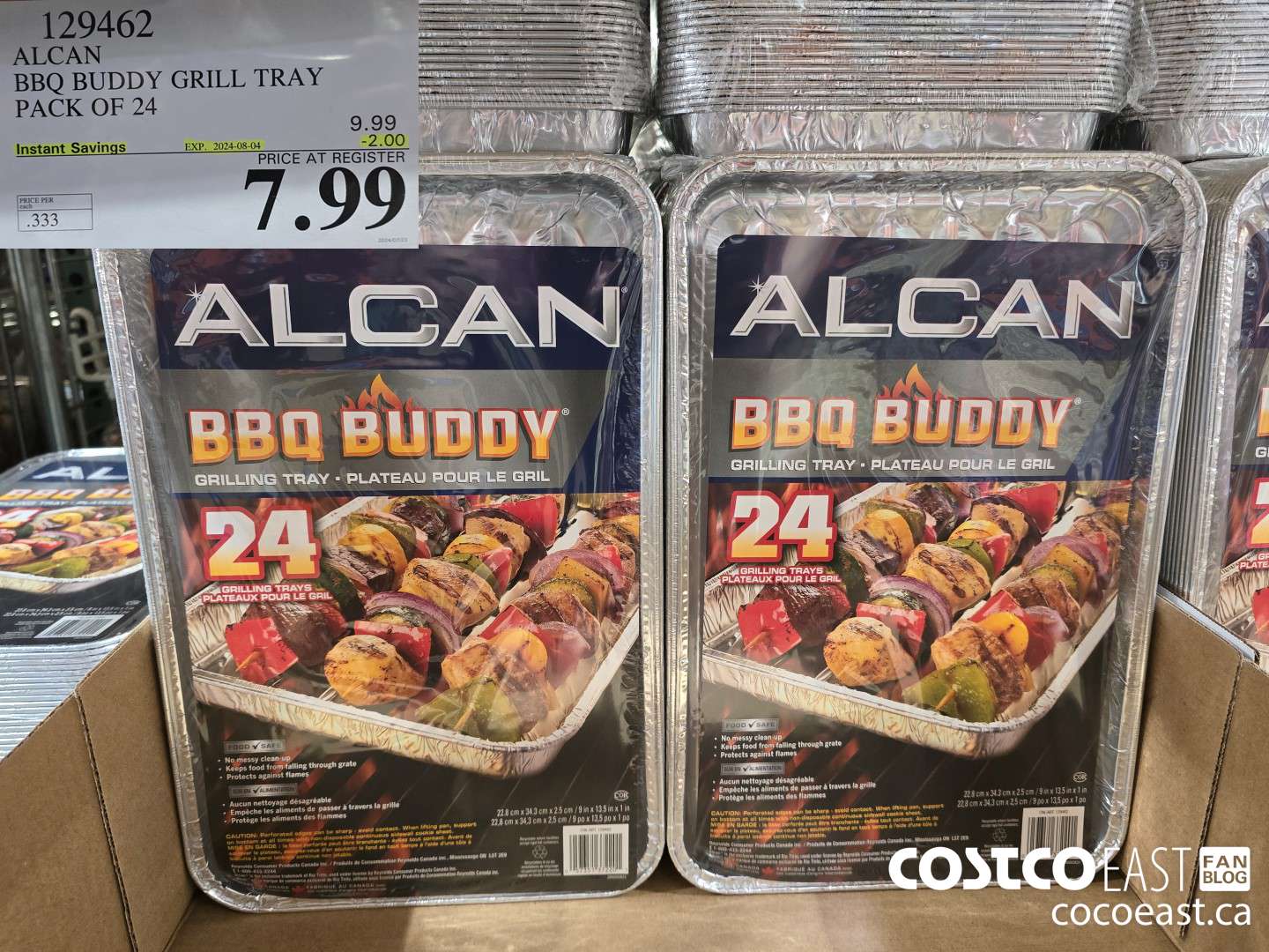 129462 ALCAN BBQ BUDDY GRILL TRAY Pack of 24 ($2.00 INSTANT SAVINGS EXPIRES ON 2024-08-04) $7.99