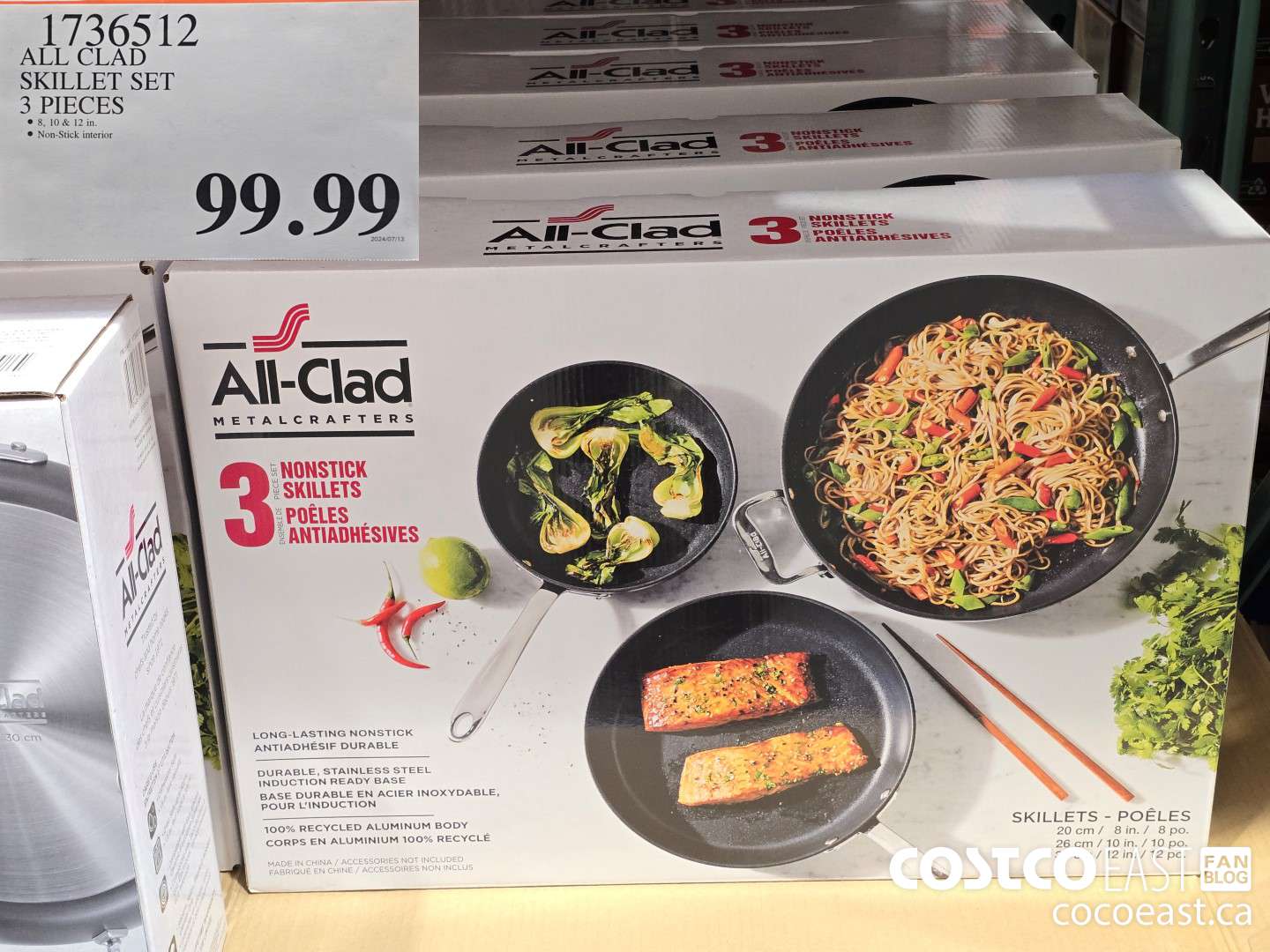 1736512 ALL CLAD SKILLET SET 5 PIECES $99.99