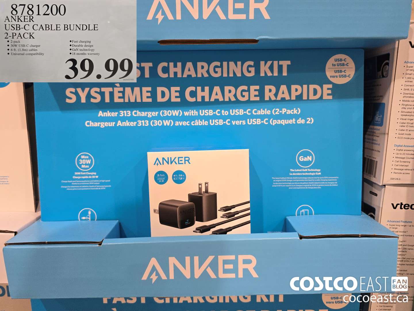 8781200 ANKER USB-C CABLE BUNDLE 2-PACK $39.99