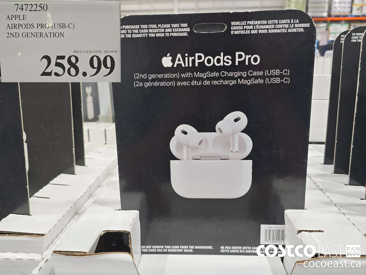 7472250 APPLE AIRPODS PRO (USB-C) 2ND GENERATION $258.99